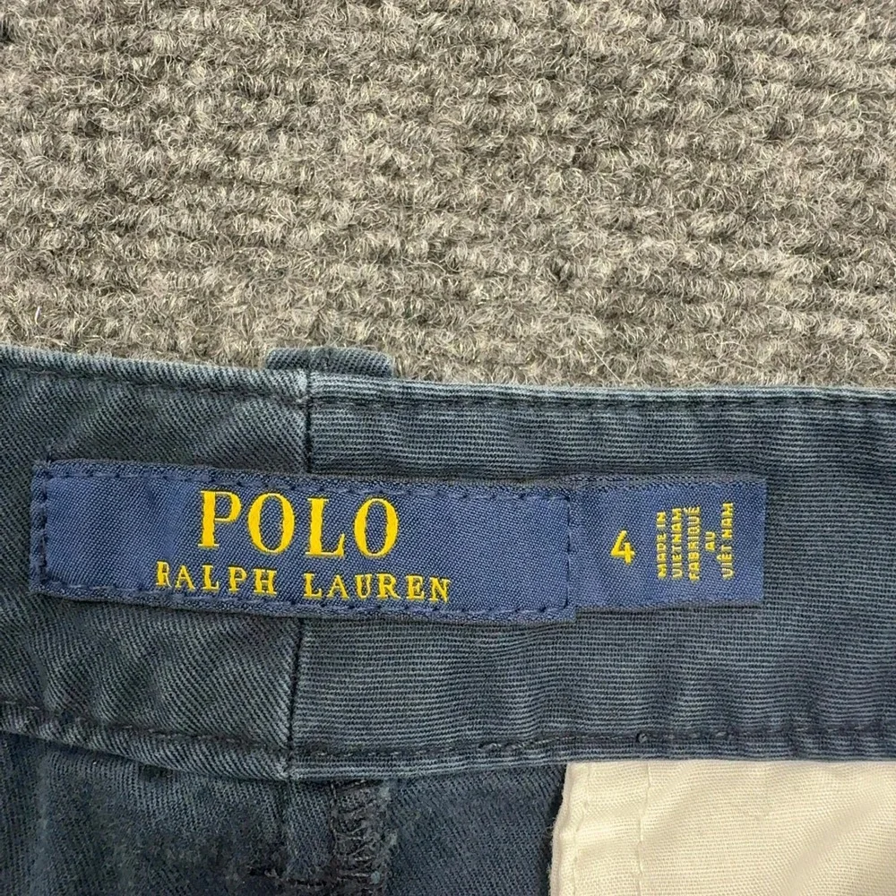 Polo Ralph Lauren Shorts 4 Navy Blue Cotton Chino Classic Preppy Summer Style